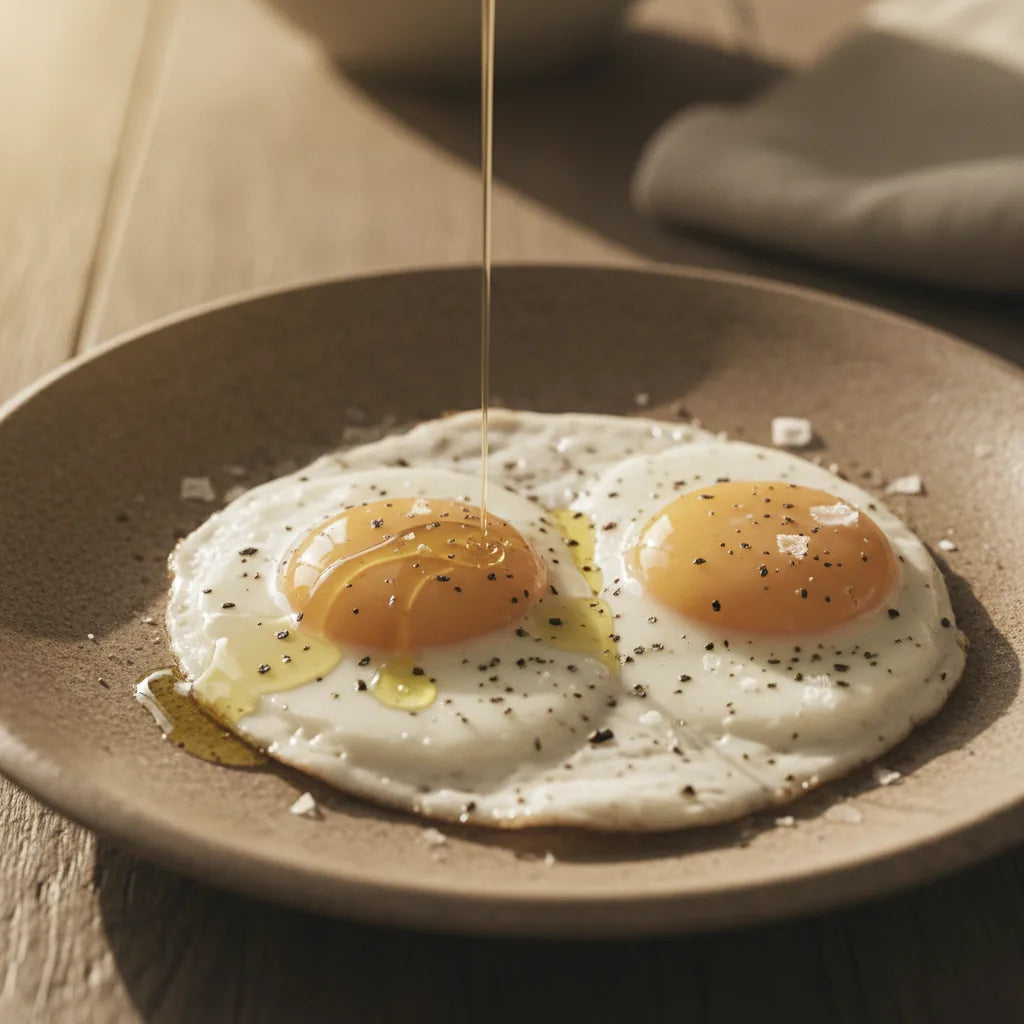Sicilian eggs in olive oil