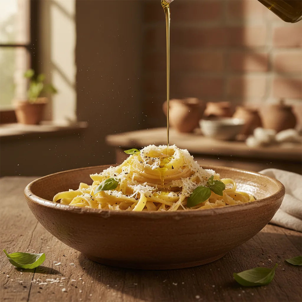 Spaghetti aglio e olio with Di Marco Olio