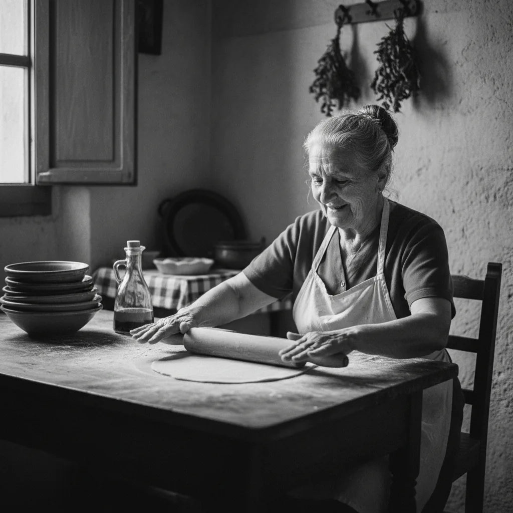 Concetta, Nonna Di Marco, in her Sicilian kitchen